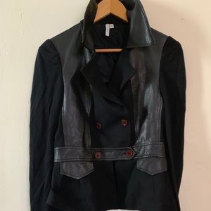 IIsli Black Leather & Spandex Jacket size 6